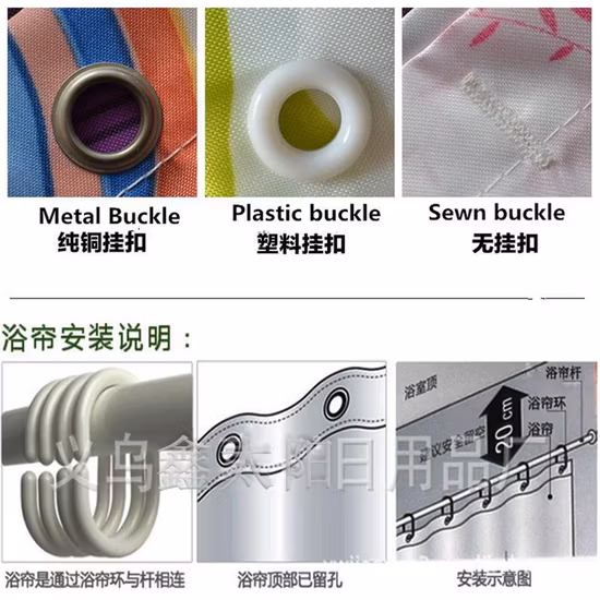 Занавеска для душа из полиэстера с принтом карты мира